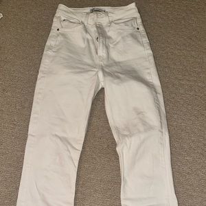 White Zara straight leg jeans